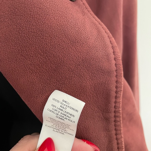 Lucky Brand Leather Jacket Burgandy Red Women’s Medium - Picture 4 of 5